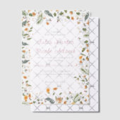 Botanische Daffodils Daisy Peony Blume Hochzeit Pergament Einladungen (Versetzt (Einladung))