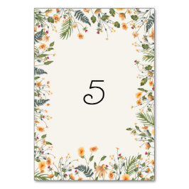 Botanische Daffodils Daisy Peony Blume Hochzeit Tischnummer