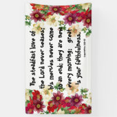 Botanische Dahila Blumen-Gott-Liebe-christliche Banner (Vertikal)