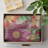 Botanische Dahlie-Blumen-Blumenseidenpapier Seidenpapier (Geschenk)