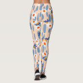 Botanische Daisies: Vintages nahtloses Muster. Leggings (Rückseite)