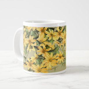 Botanische Daisy Blume Floral Jumbo Tasse