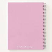 Botanische Daisy Blume Pink-Notebook Notizblock (Rückseite)