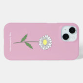 Botanische Daisy-Blume Rosa Case-Mate iPhone Hülle (Rückseite (Horizontal))