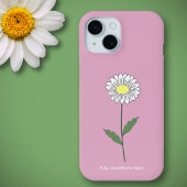 Botanische Daisy-Blume Rosa Case-Mate iPhone Hülle