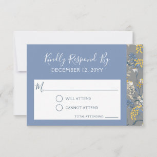 Botanische Daisy Floral Wedding UAWG RSVP Karte