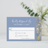 Botanische Daisy Floral Wedding UAWG RSVP Karte (Stehend Vorderseite)