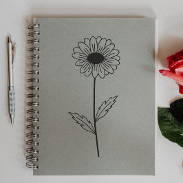 Botanische Daisy Line Blume Gummistempel