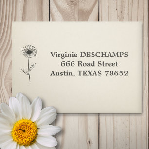 Botanische Daisy Line Blume Permastempel