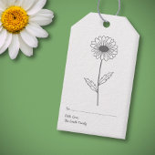 Botanische Daisy Pastel Blume Geschenkanhänger