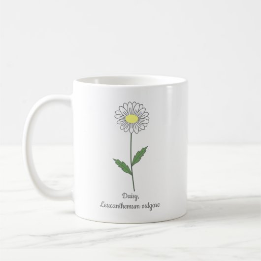 Botanische Daisy Pastel Blume Kaffeetasse (Links)