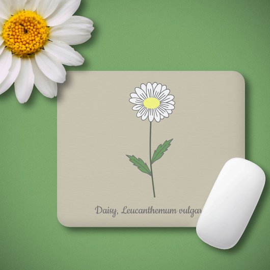 Botanische Daisy Pastel Blume Mousepad