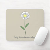 Botanische Daisy Pastel Blume Mousepad (Mit Mouse)