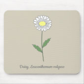 Botanische Daisy Pastel Blume Mousepad (Vorne)