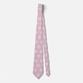 Botanische Daisy Pastel Blume Pink Krawatte (Vorderseite)