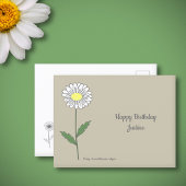 Botanische Daisy Pastel Blume Postkarte