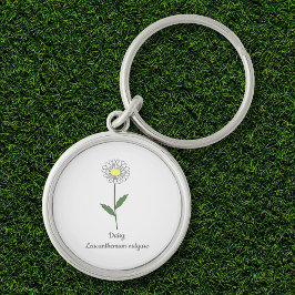 Botanische Daisy Pastel Blume Schlüsselanhänger