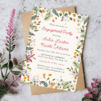 Botanische Daisy Peony Blume Engagement Partei