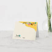 Botanische Dankeschön-Card-Blume Power 70er Dankeskarte (Rückseite)