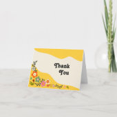 Botanische Dankeschön-Card-Blume Power 70er Dankeskarte (Vorderseite)