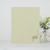 Botanische Dark Academia Farn-Farnwedel Briefbogen (Stehend Vorderseite)
