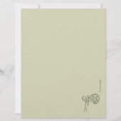 Botanische Dark Academia Farn-Farnwedel Briefbogen (Vorderseite)
