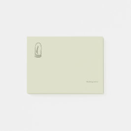 Botanische Dark Academia Minimalistische Garten-Le Post-it Klebezettel