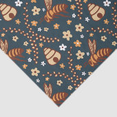 Botanische Dark Cotattcore Bees & Beehives Seidenpapier (Ausschnitt)