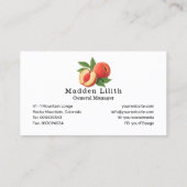 Botanische Darstellung Visitenkarte (Rückseite)