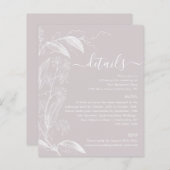 Botanische Daten-Umschließungskarte für die Rose D (Vorne/Hinten)