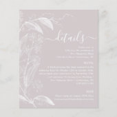 Botanische Daten-Umschließungskarte für die Rose D (Vorderseite)