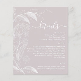 Botanische Daten-Umschließungskarte für die Rose D