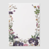 Botanische Deckblatt Wildblume Pergament Einladungen (Vorderseite)