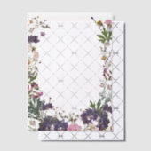 Botanische Deckblatt Wildblume Pergament Einladungen (Versetzt (Einladung))