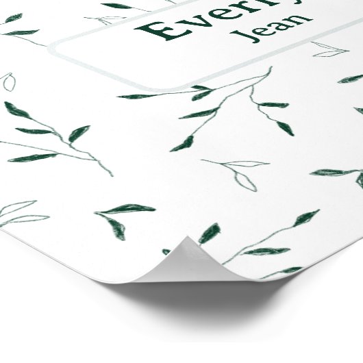 Botanische Dekoration des Kinderzimmers Minimalist (Ecke)