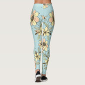 Botanische Dekoration Leggings (Rückseite)