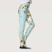 Botanische Dekoration Leggings (Rechts)
