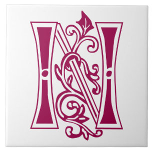 Botanische Dekorative Hauptstadt N Fliese