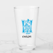 Botanische Dekorative Hauptstadt N Glas (Vorderseite)