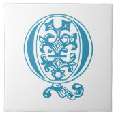 Botanische Dekorative Hauptstadt Q Fliese (Vorderseite)