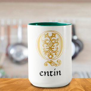 Botanische Dekorative Hauptstadt Q Tasse