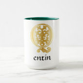 Botanische Dekorative Hauptstadt Q Tasse (Zentrum)