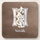 Botanische Dekorative mittelalterliche Hauptstadt  Getränkeuntersetzer (Vorderseite)