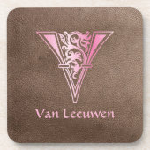 Botanische Dekorative mittelalterliche Hauptstadt Getränkeuntersetzer (Vorderseite)