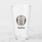 Botanische Dekorative mittelalterliche Hauptstadt  Glas (Vorderseite)