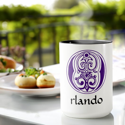 Botanische Dekorative mittelalterliche Hauptstadt  Tasse