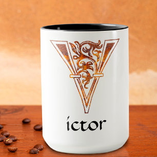 Botanische Dekorative mittelalterliche Hauptstadt  Tasse