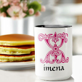 Botanische Dekorative mittelalterliche Hauptstadt Tasse