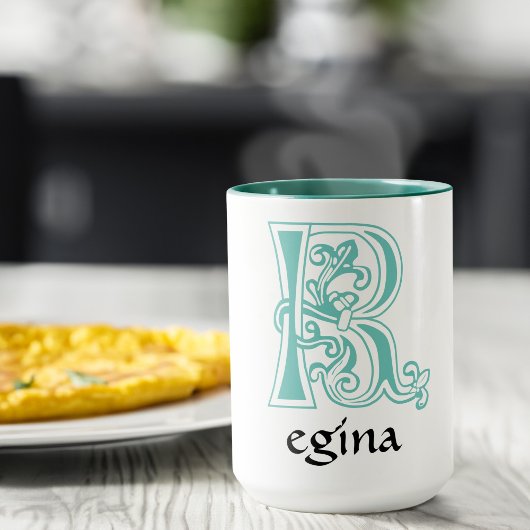 Botanische Dekorative mittelalterliche Hauptstadt Tasse