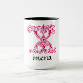 Botanische Dekorative mittelalterliche Hauptstadt Tasse (Zentrum)